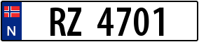 Trailer License Plate